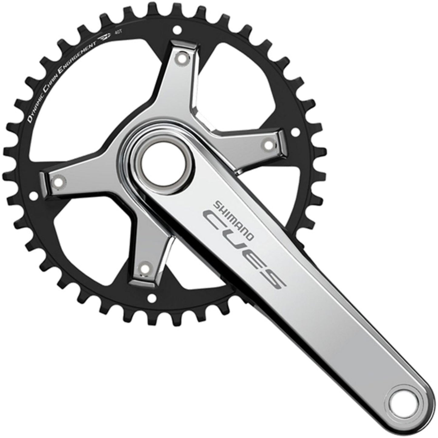 Shimano CUES FC-U6030-1 Crankset - 172.5mm, 9/10/11-Speed, 40t, Silver [MPN: EFCU60301DXB0XS]_1990540