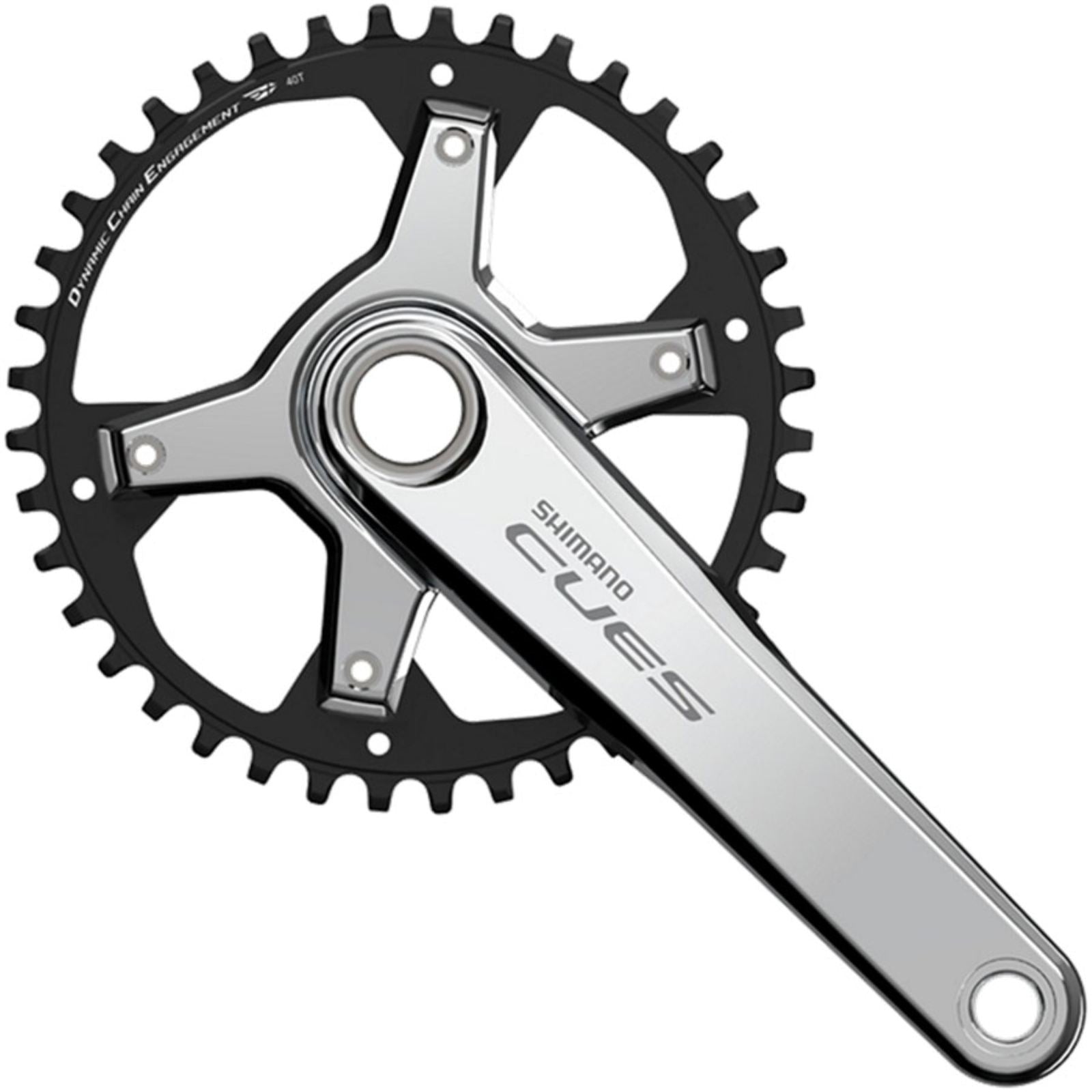 Shimano CUES FC-U6030-1 Crankset - 172.5mm, 9/10/11-Speed, 40t, Silver [MPN: EFCU60301DXB0XS]_1990540
