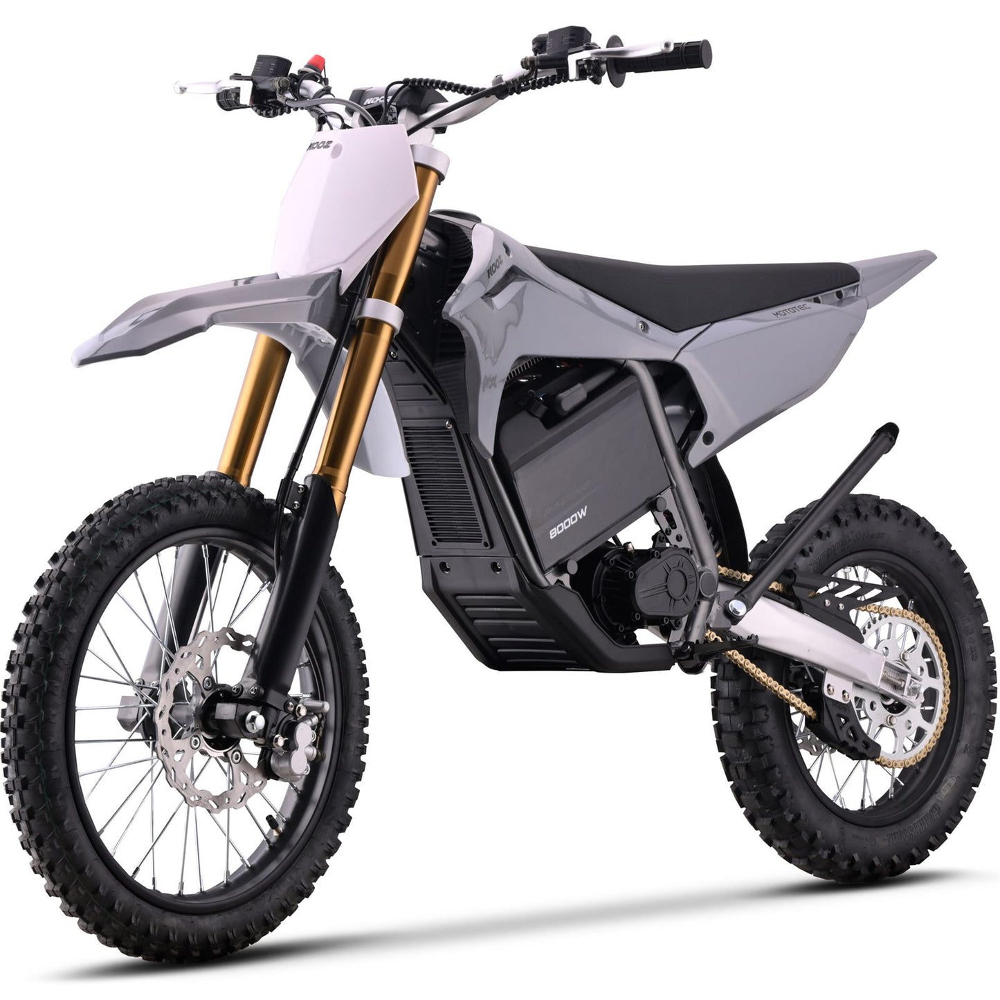 MotoTec USA MotoTec 72v 8000w Pro Electric Dirt Bike 17/14 Lithium Grey [MPN: MT-Dirt-Pro-8000-17-14_Grey]_1995325
