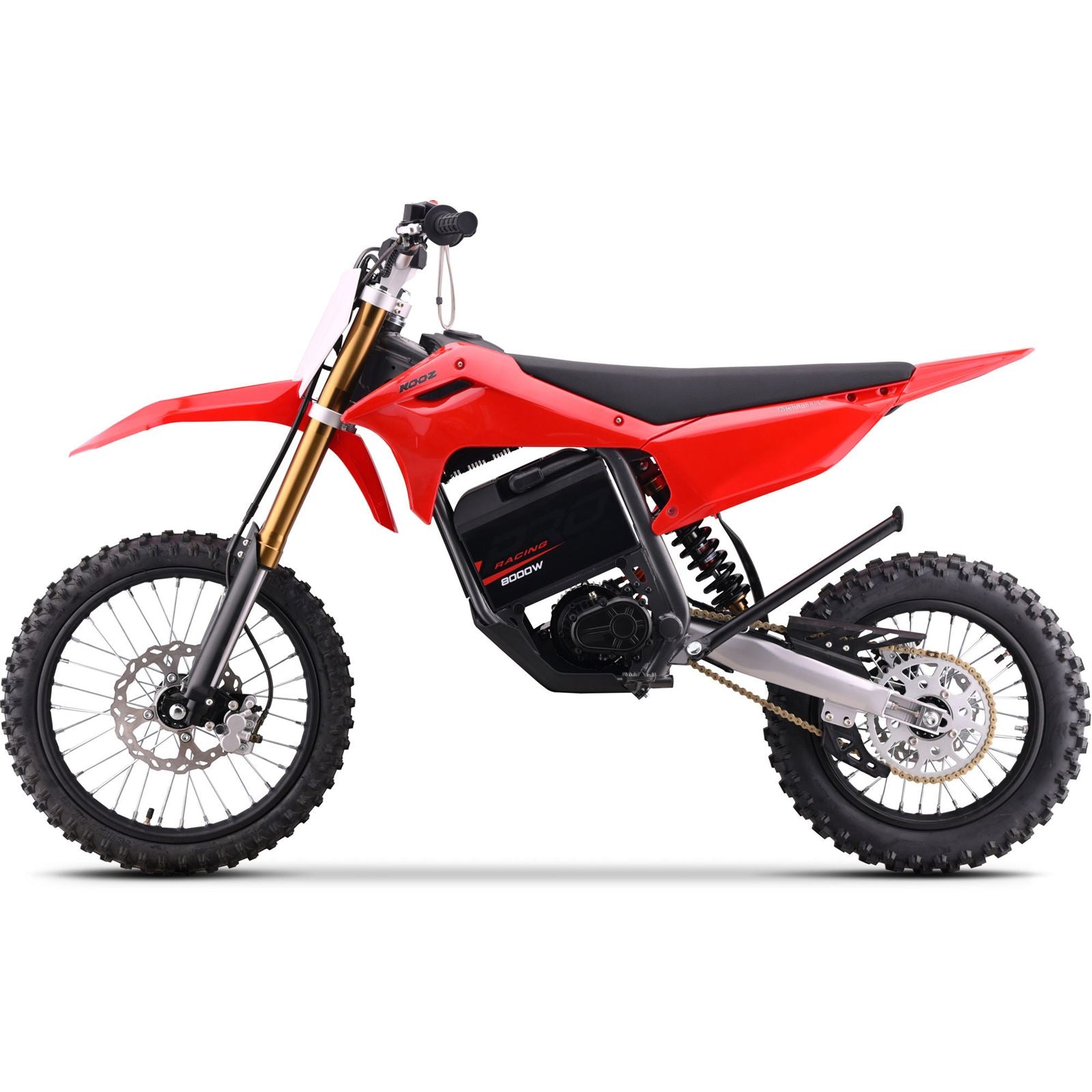 MotoTec USA 72v 8000w Pro Electric Dirt Bike - 17/14 Tires - Lithium - Red [MPN: MT-Dirt-Pro-8000-17-14_Red]_1995337