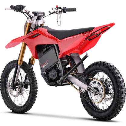 MotoTec USA 72v 8000w Pro Electric Dirt Bike - 17/14 Tires - Lithium - Red [MPN: MT-Dirt-Pro-8000-17-14_Red]_1995333