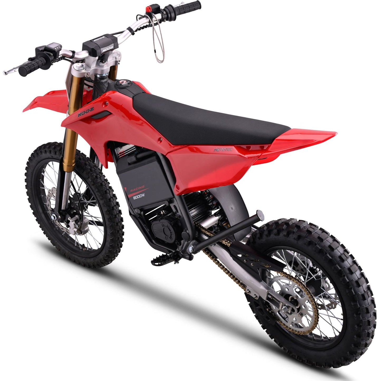 MotoTec USA 72v 8000w Pro Electric Dirt Bike - 17/14 Tires - Lithium - Red [MPN: MT-Dirt-Pro-8000-17-14_Red]_1995339