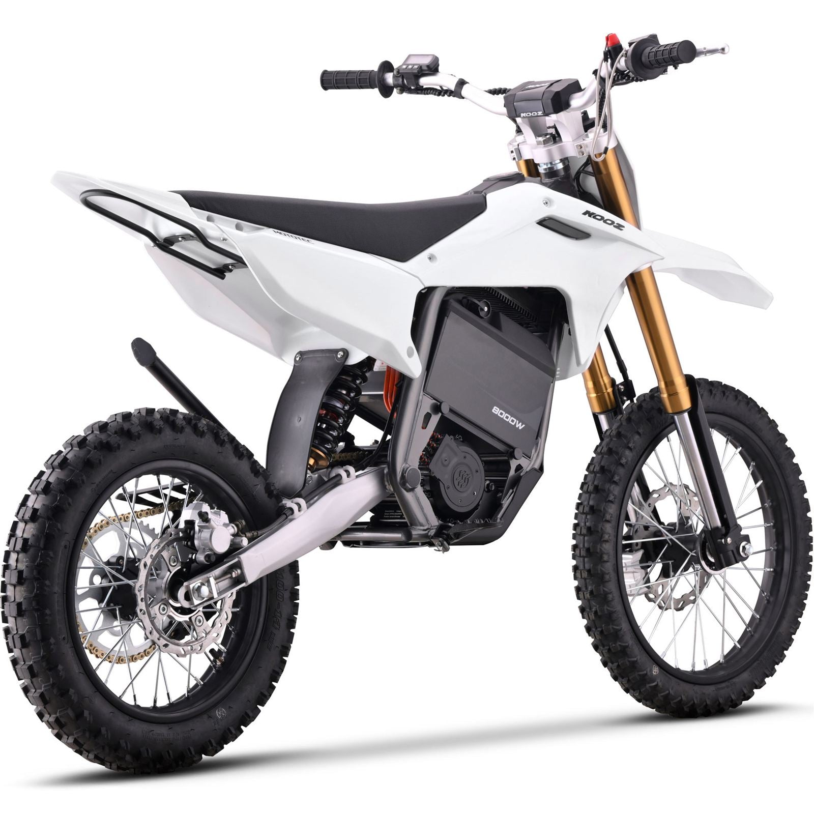 MotoTec USA 72v 8000w Pro Electric Dirt Bike - 17/14 Tires - Lithium - White [MPN: MT-Dirt-Pro-8000-17-14_White]_1995344