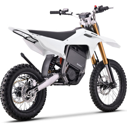 MotoTec USA 72v 8000w Pro Electric Dirt Bike - 17/14 Tires - Lithium - White [MPN: MT-Dirt-Pro-8000-17-14_White]_1995344