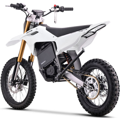 MotoTec USA 72v 8000w Pro Electric Dirt Bike - 17/14 Tires - Lithium - White [MPN: MT-Dirt-Pro-8000-17-14_White]_1995342