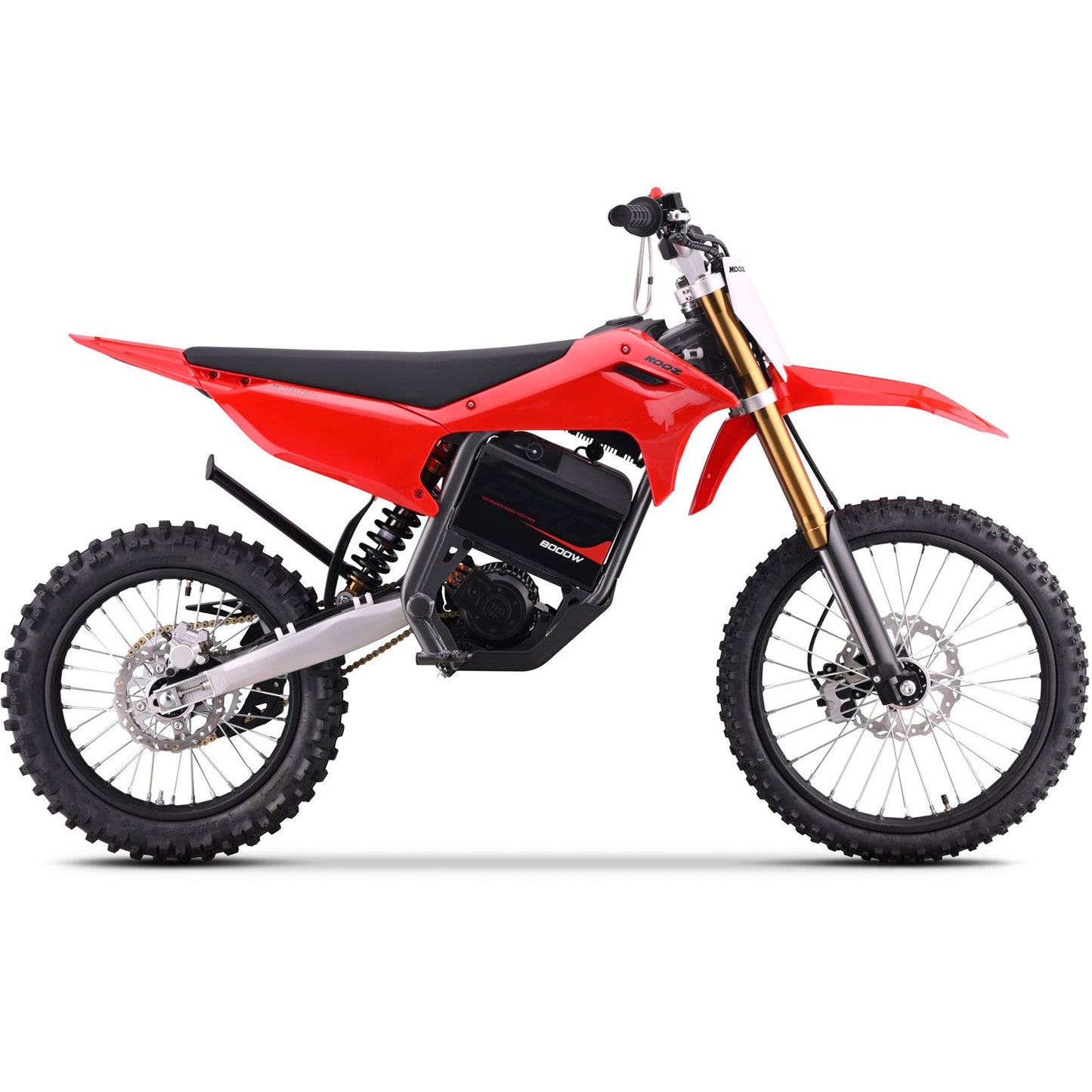 MotoTec USA 72v 8000w Pro Electric Dirt Bike - 19/16 Tires - Lithium - Red [MPN: MT-Dirt-Pro-8000-19-16_Red]_1995363