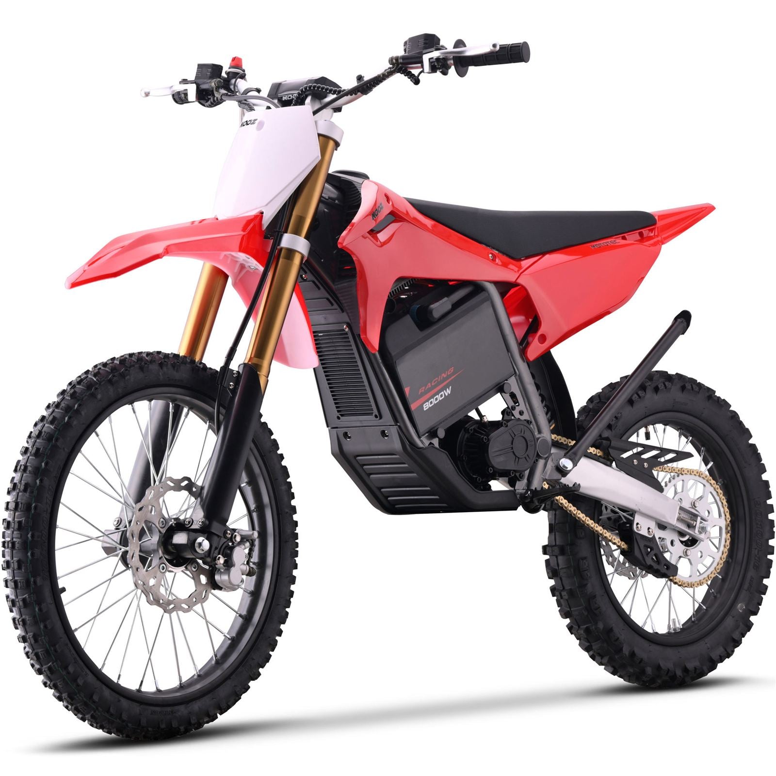MotoTec USA 72v 8000w Pro Electric Dirt Bike - 19/16 Tires - Lithium - Red [MPN: MT-Dirt-Pro-8000-19-16_Red]_1995361