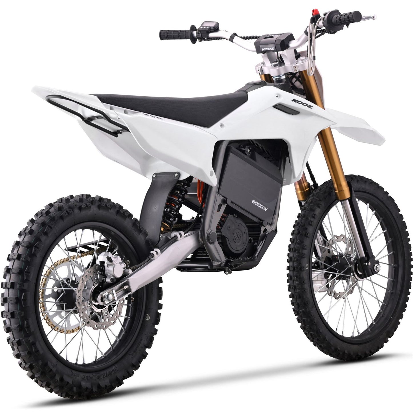 MotoTec USA 72v 8000w Pro Electric Dirt Bike 19/16 Lithium - White [MPN: MT-Dirt-Pro-8000-19-16_White]_2048722