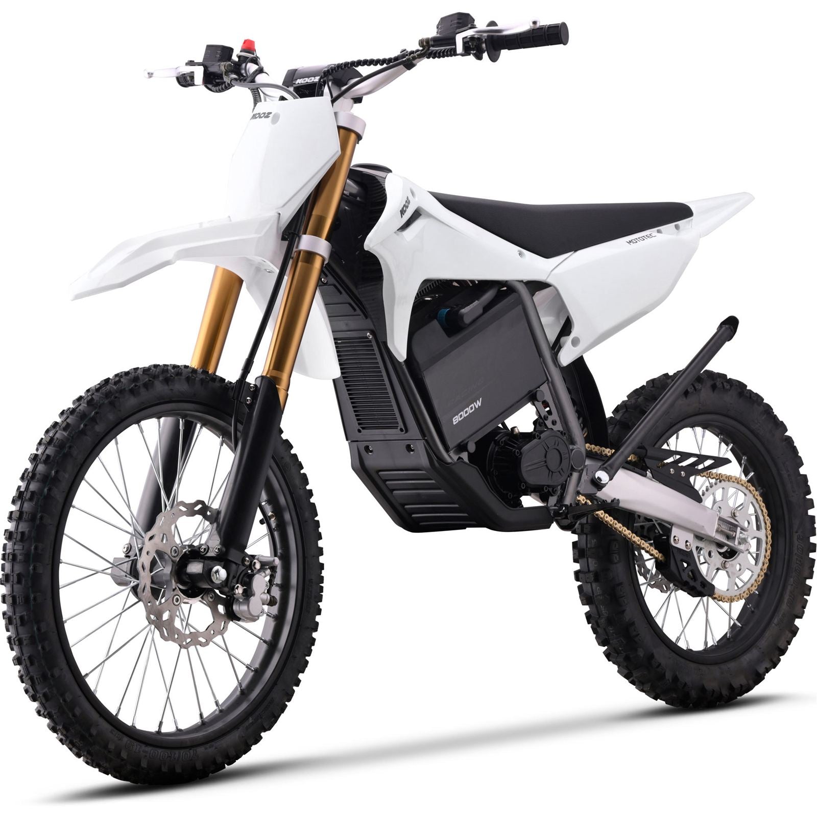 MotoTec USA 72v 8000w Pro Electric Dirt Bike 19/16 Lithium - White [MPN: MT-Dirt-Pro-8000-19-16_White]_2048721