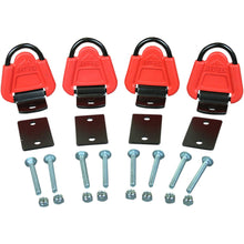 ATV-UTV Tek Straplock ATV/UTV Tie-Down Anchors - Black/Red - 4/Pack ATVTDA1_346881