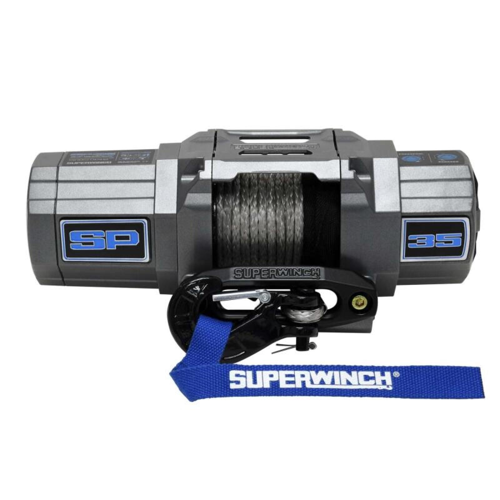 Super Winch 3500 lbs. 12V DC 7/32" x 40' Synthetic Rope Hawse Fairlead SP 35SR Winch [MPN: 1135250]_1995454