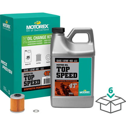 Motorex Top Speed Oil Change Kit 0.95L 10W40 for Kawasaki [MPN: 311914]_2000051