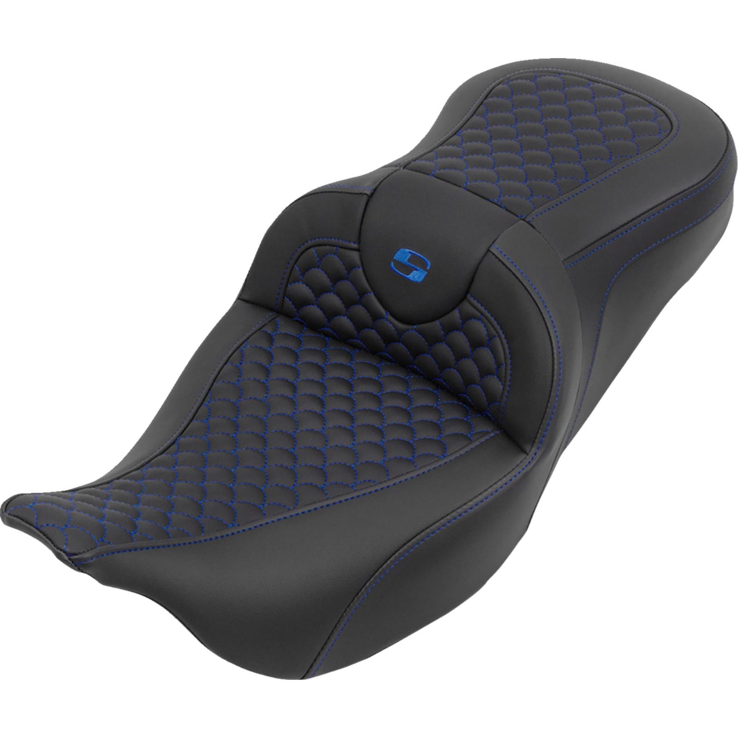 Saddlemen Roadsofa™ Seat No Backrest Dragon/Blue Stitch for FLH/FLT '08-'25 [MPN: 808-07B-20801]_2016032