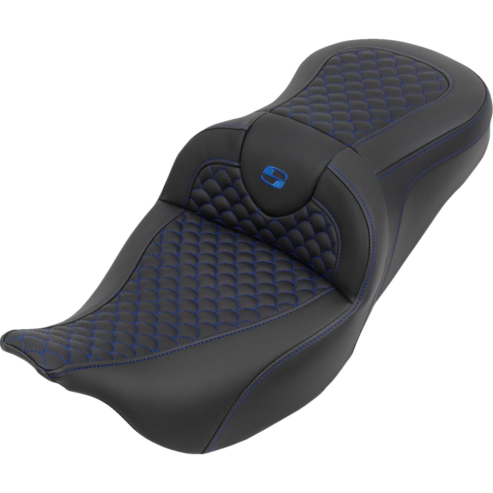 Saddlemen Roadsofa™ Seat No Backrest Dragon/Blue Stitch for FLH/FLT '08-'25 [MPN: 808-07B-20801]_2016032