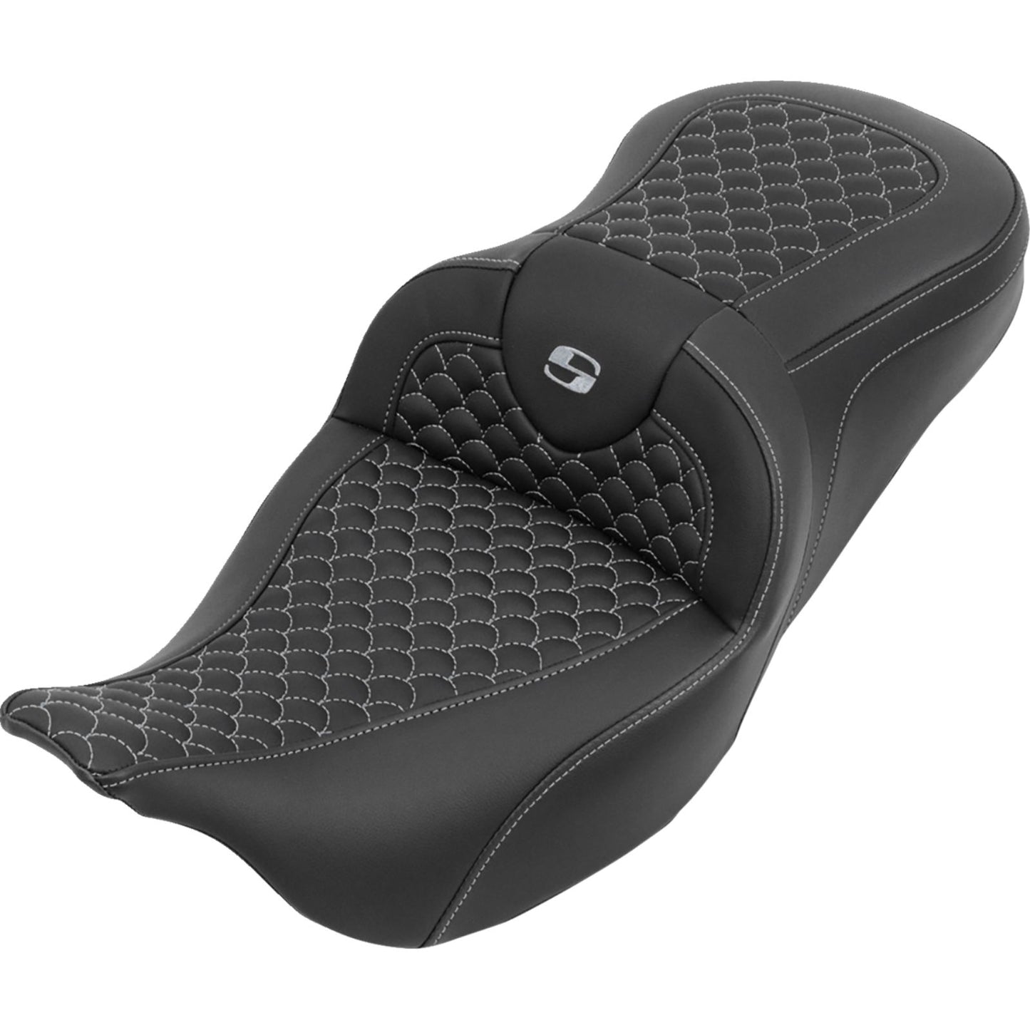 Saddlemen Roadsofa™ Seat No Backrest Dragon/Silver Stitch for FLH/FLT '08-25 [MPN: 808-07B-20805]_2016015