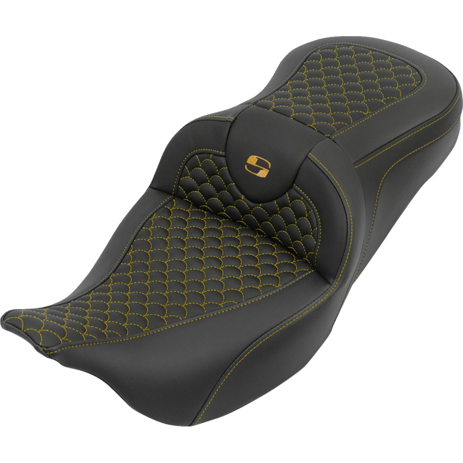 Saddlemen Roadsofa™ Seat Dragon Stitch - Gold Stitch for FLH/FLT '08-'25 [MPN: 808-07B-20807]_2016020