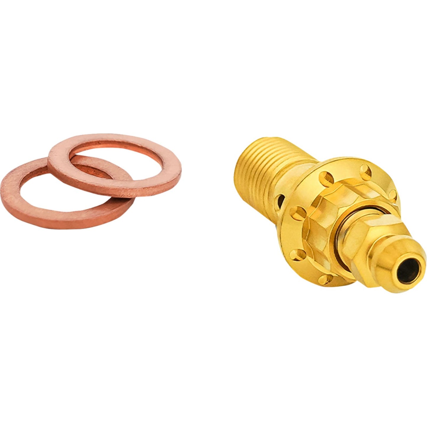 Arlen Ness Banjo Bolt with Bleeder - 10mm - Gold [MPN: 300-823]_2015970