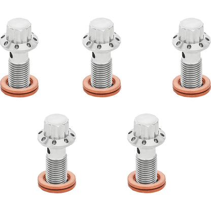Arlen Ness Banjo Bolt 5-Pack - 3/8"-24 - Polished [MPN: 300-854]_2015969