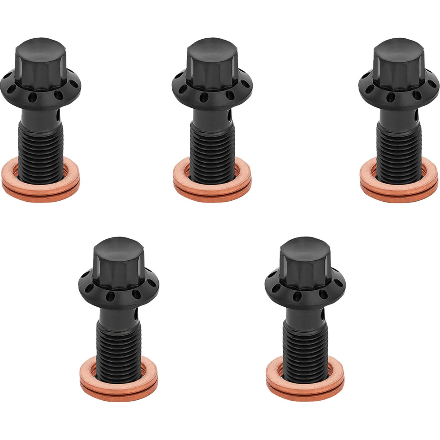Arlen Ness Banjo Bolt 5-Pack - 3/8"-24 - Black [MPN: 300-855]_2015967