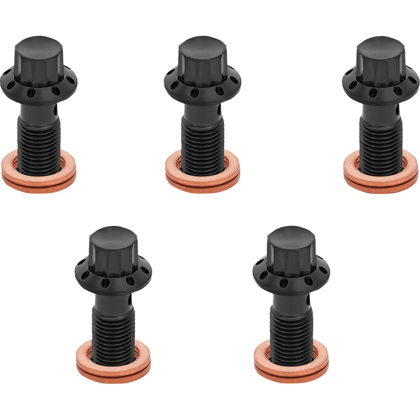 Arlen Ness Banjo Bolt 5-Pack - 3/8"-24 - Black [MPN: 300-855]_2015967