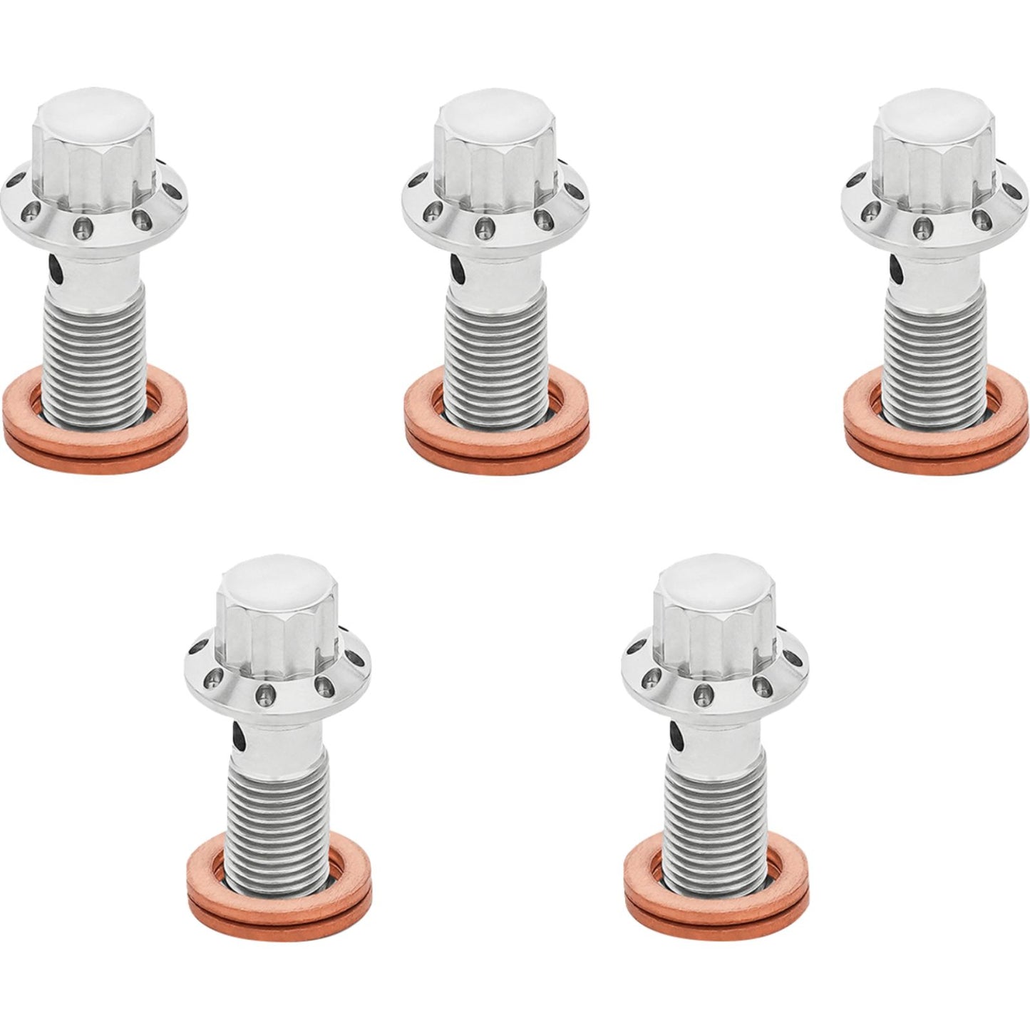 Arlen Ness Banjo Bolt 5-Pack - M10x1.25 - Polished [MPN: 300-860]_2015952