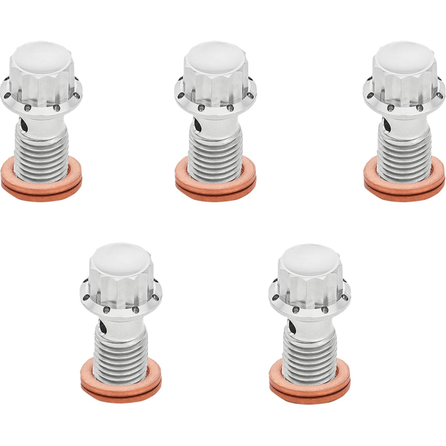 Arlen Ness Banjo Bolt 5-Pack - M12x1.25 - Polished [MPN: 300-863]_2015968
