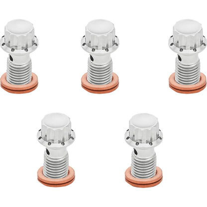 Arlen Ness Banjo Bolt 5-Pack - M12x1.25 - Polished [MPN: 300-863]_2015968