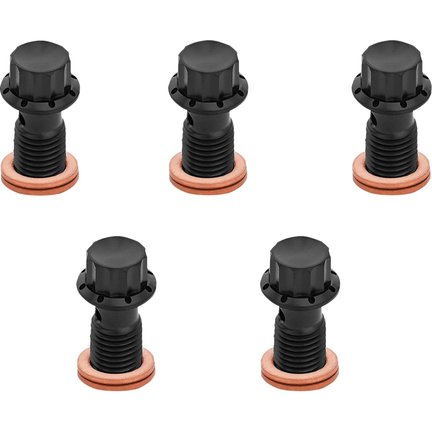 Arlen Ness Banjo Bolt 5-Pack - M12x1.25 - Black [MPN: 300-864]_2016028