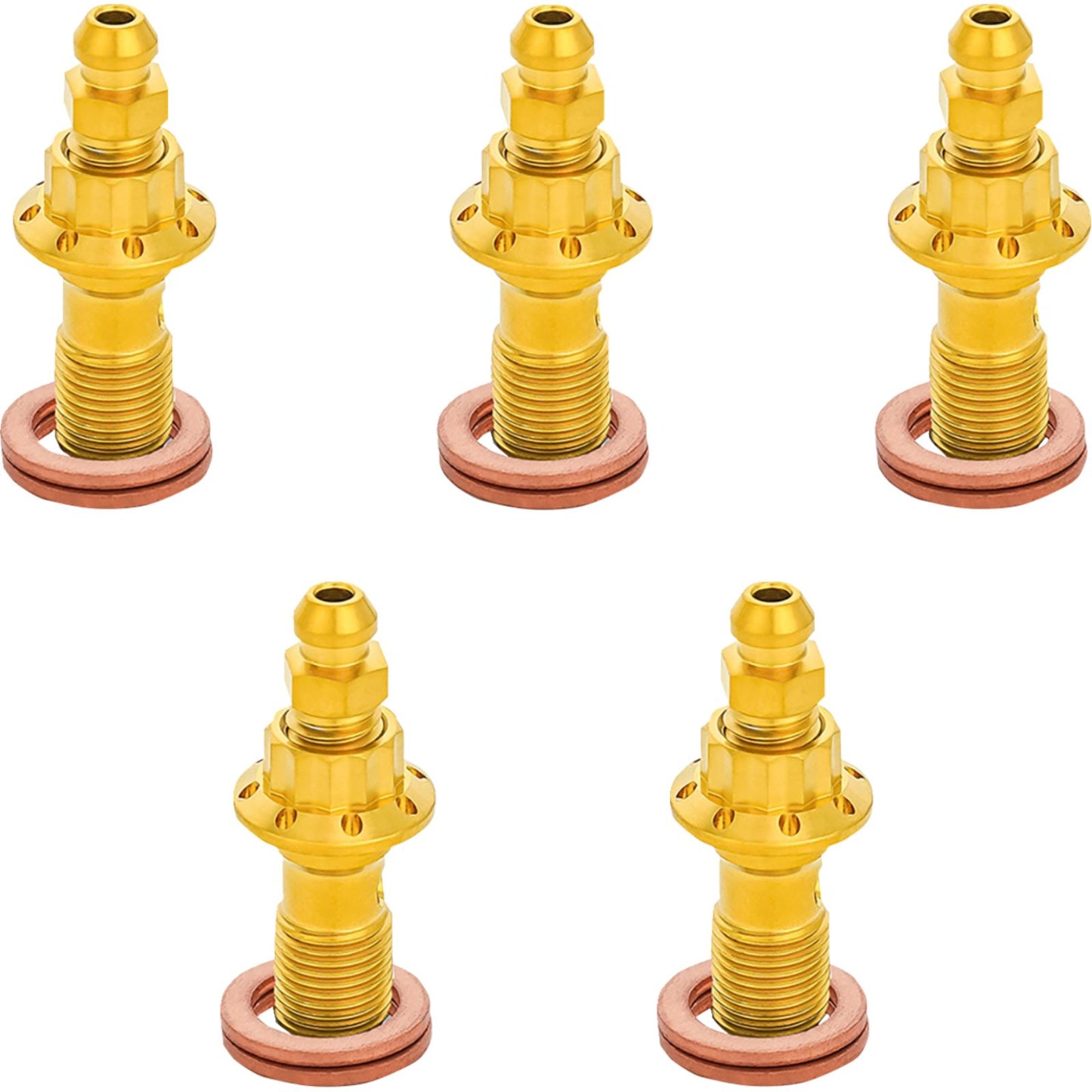 Arlen Ness Banjo Bolt 5-Pack - 10mm - Gold [MPN: 300-868]_2016012