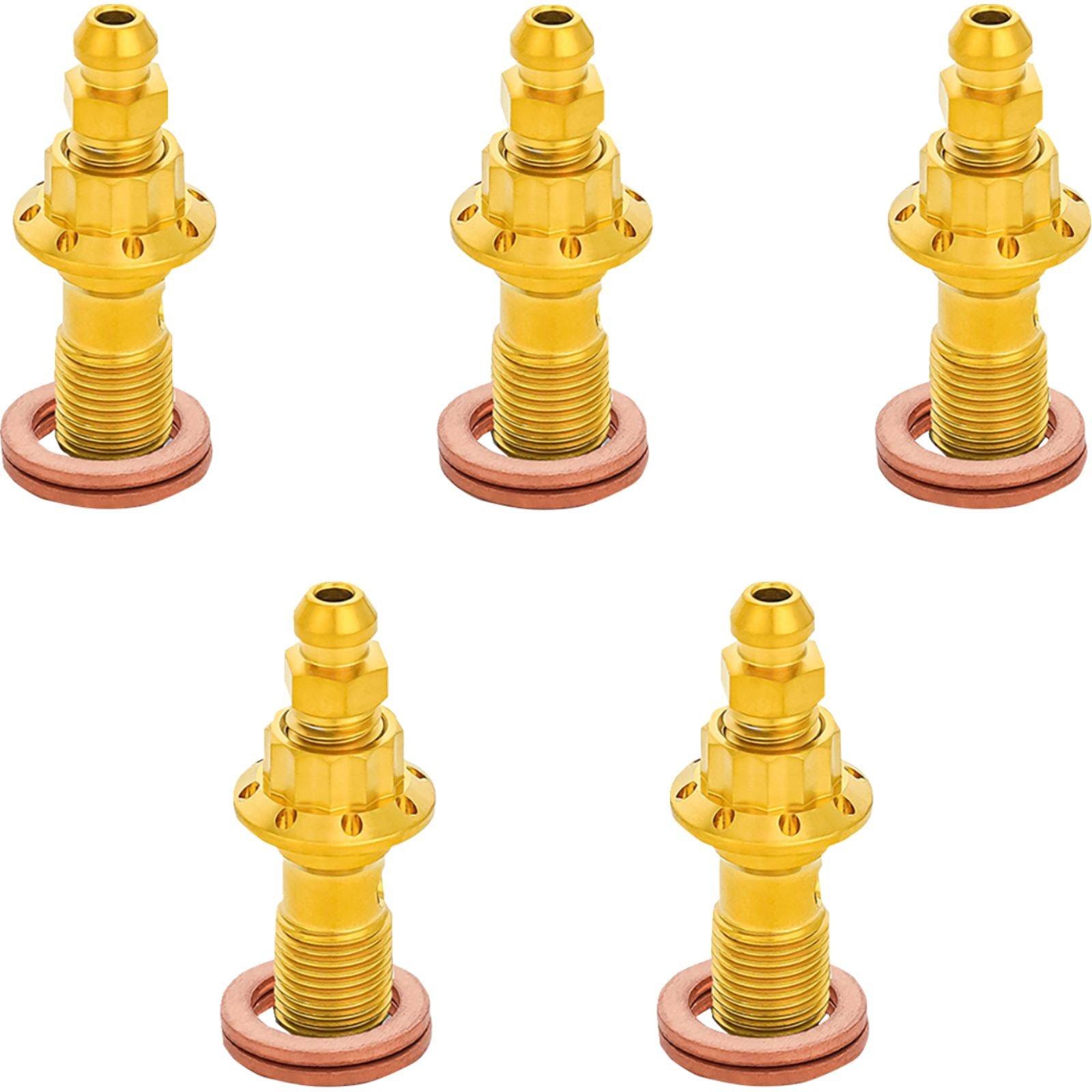 Arlen Ness Banjo Bolt 5-Pack - 10mm - Gold [MPN: 300-868]_2016012