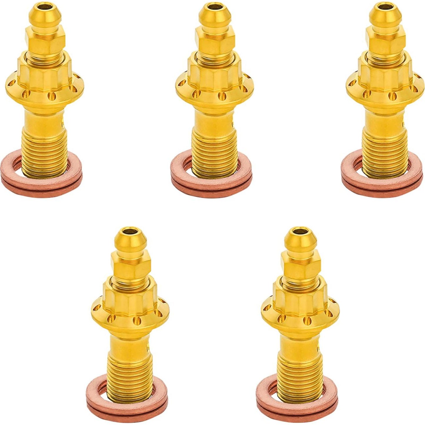 Arlen Ness Banjo Bolt 5-Pack - 10mm - Gold [MPN: 300-868]_2055235