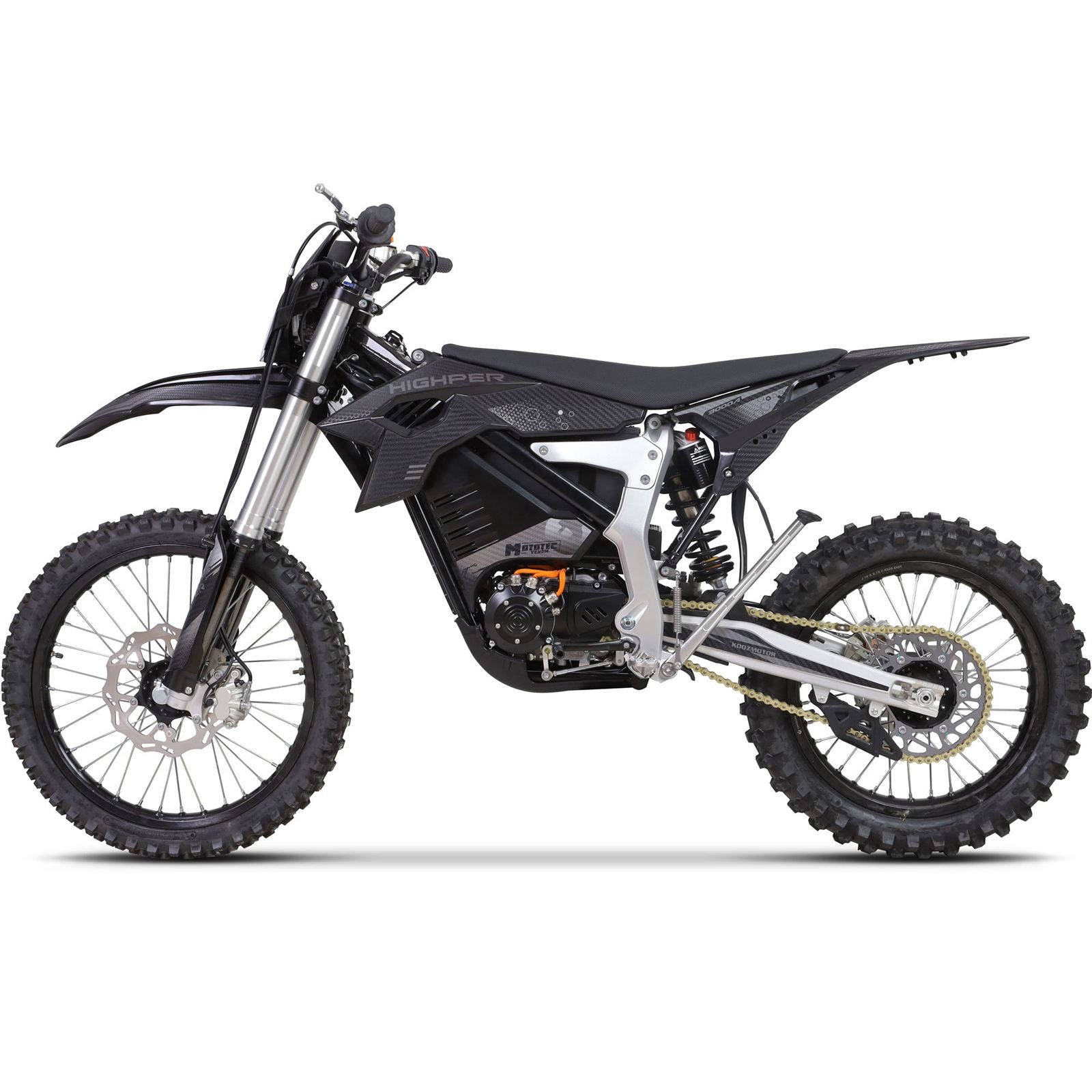 MotoTec USA Venom 72v 12000w Electric Dirt Bike - Black [MPN: MT-Venom-72v-12000w_Black]_2048705
