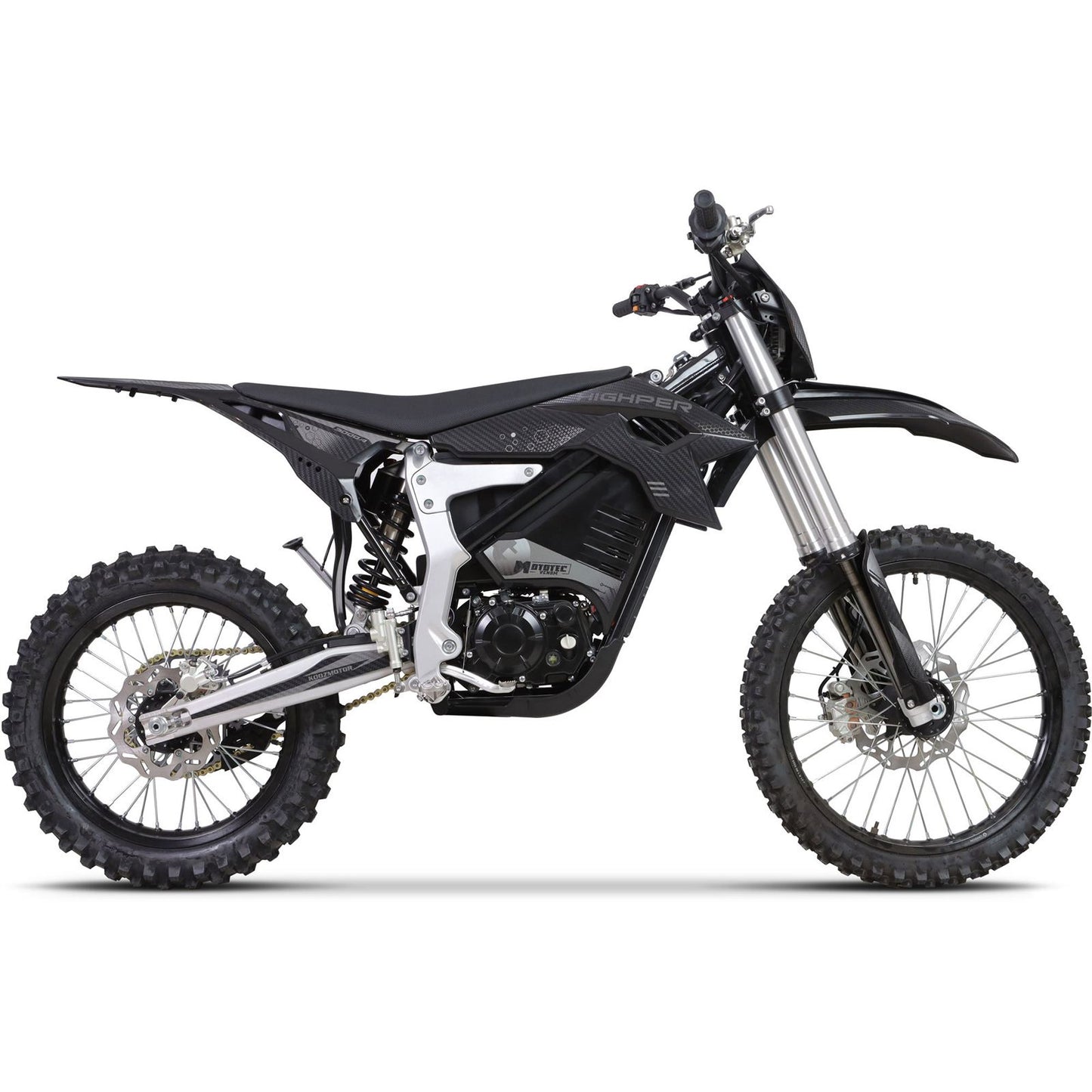 MotoTec USA Venom 72v 12000w Electric Dirt Bike - Black [MPN: MT-Venom-72v-12000w_Black]_2048717