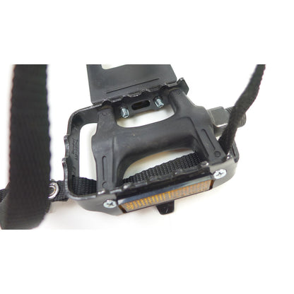 Dimension Sport Combo Pedals/Toe Clip 9/16", Black OPEN BOX [MPN: LU951+MT11+VP704WL]_2048764