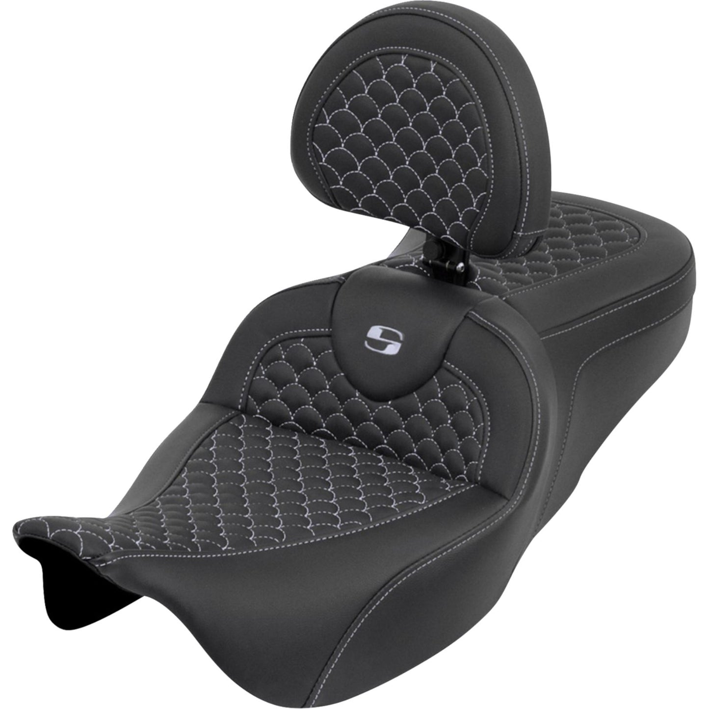 Saddlemen Roadsofa™ Seat - Dragon Scale - Silver Stitch for Touring '08-'25 [MPN: 808-07B-208B5]_2051482