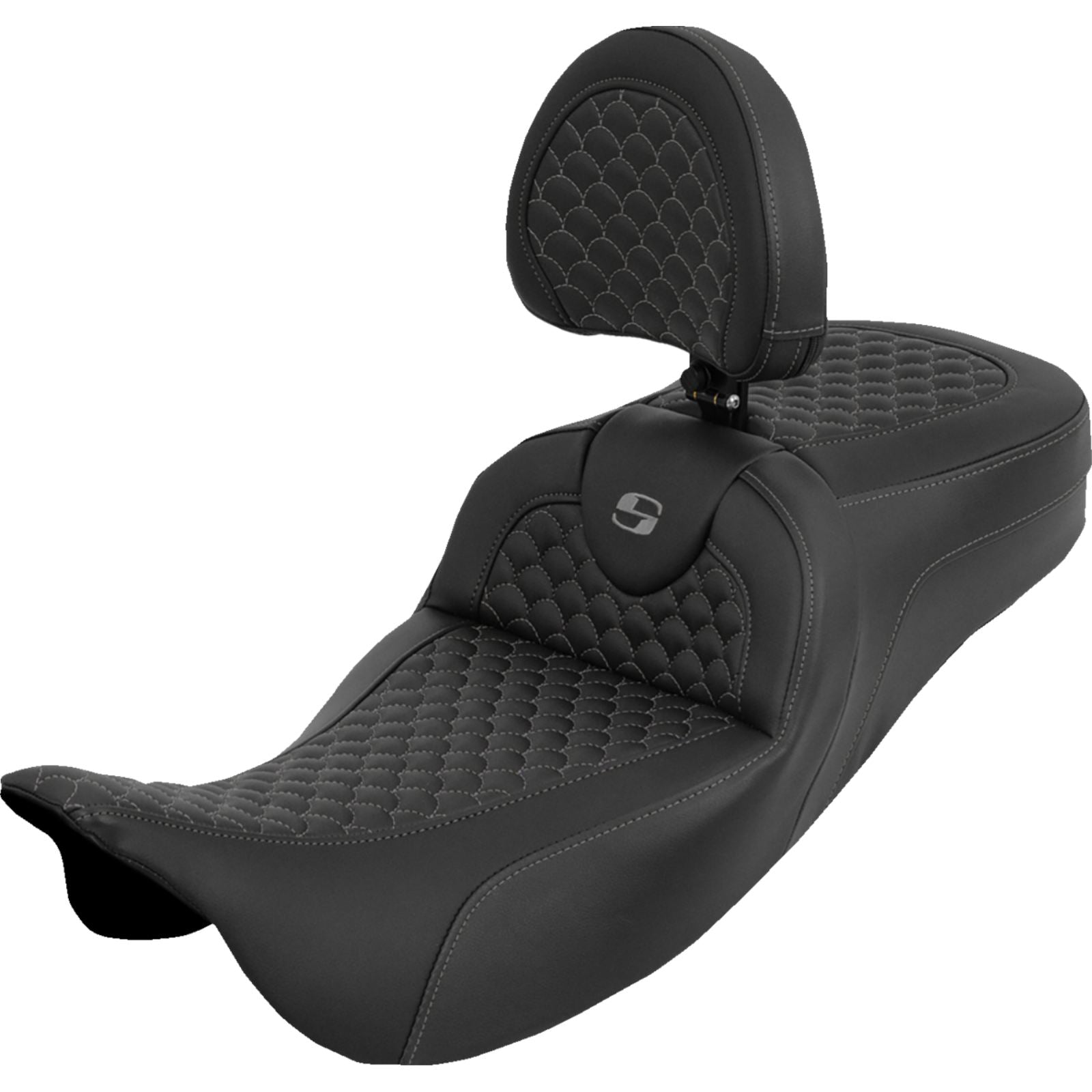 Saddlemen Roadsofa™ Seat - Dragon Scale - Gray Stitch for Touring '08-'25 [MPN: 808-07B-209B2]_2051460