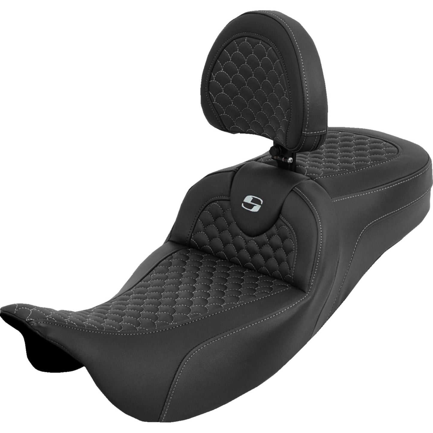 Saddlemen Roadsofa™ Seat - Dragon Scale - Silver Stitch for Touring '08-'25 [MPN: 808-07B-209B5]_2051410