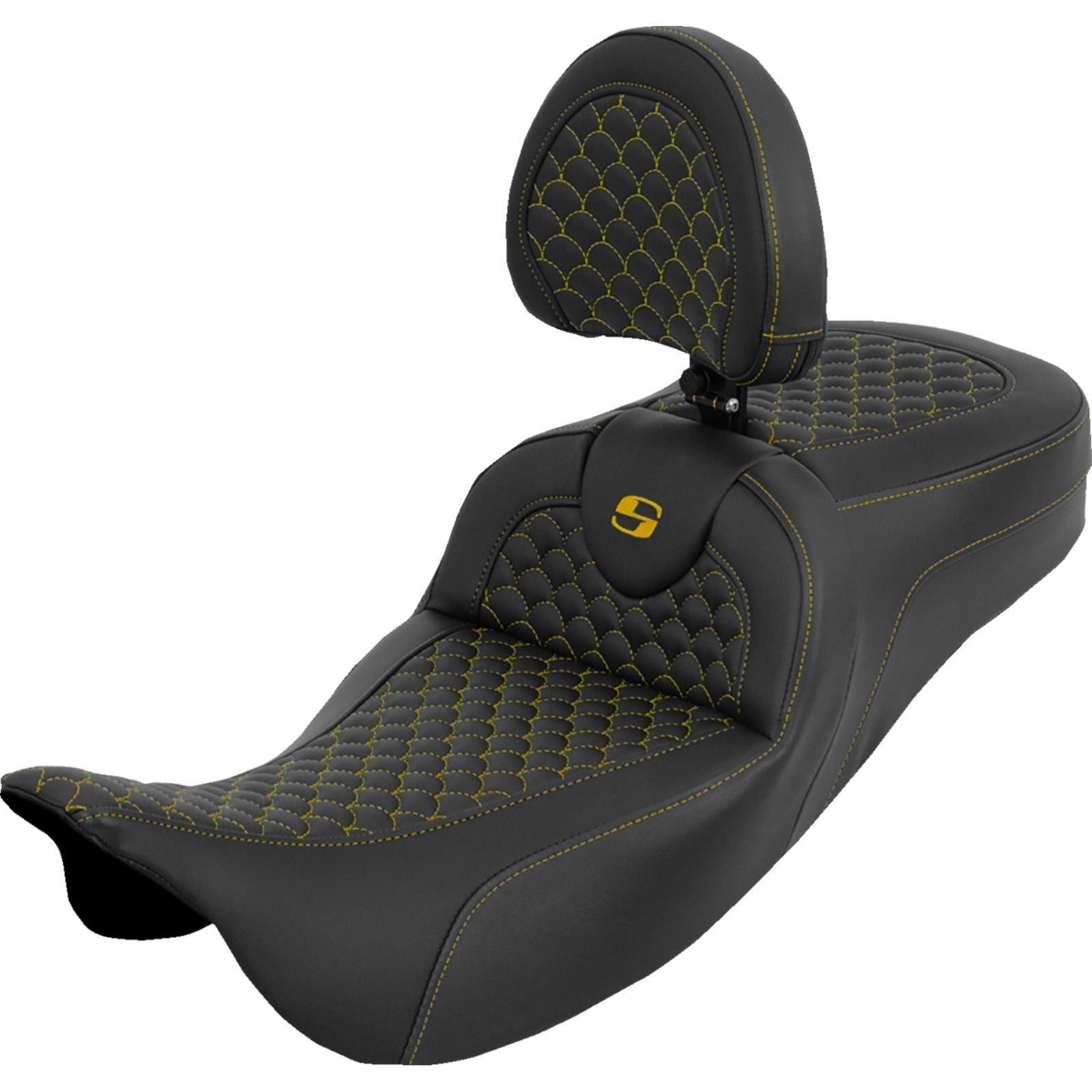 Saddlemen Roadsofa™ Seat - Dragon Scale - Gold Stitch for Touring '08-'25 [MPN: 808-07B-209B7]_2051497