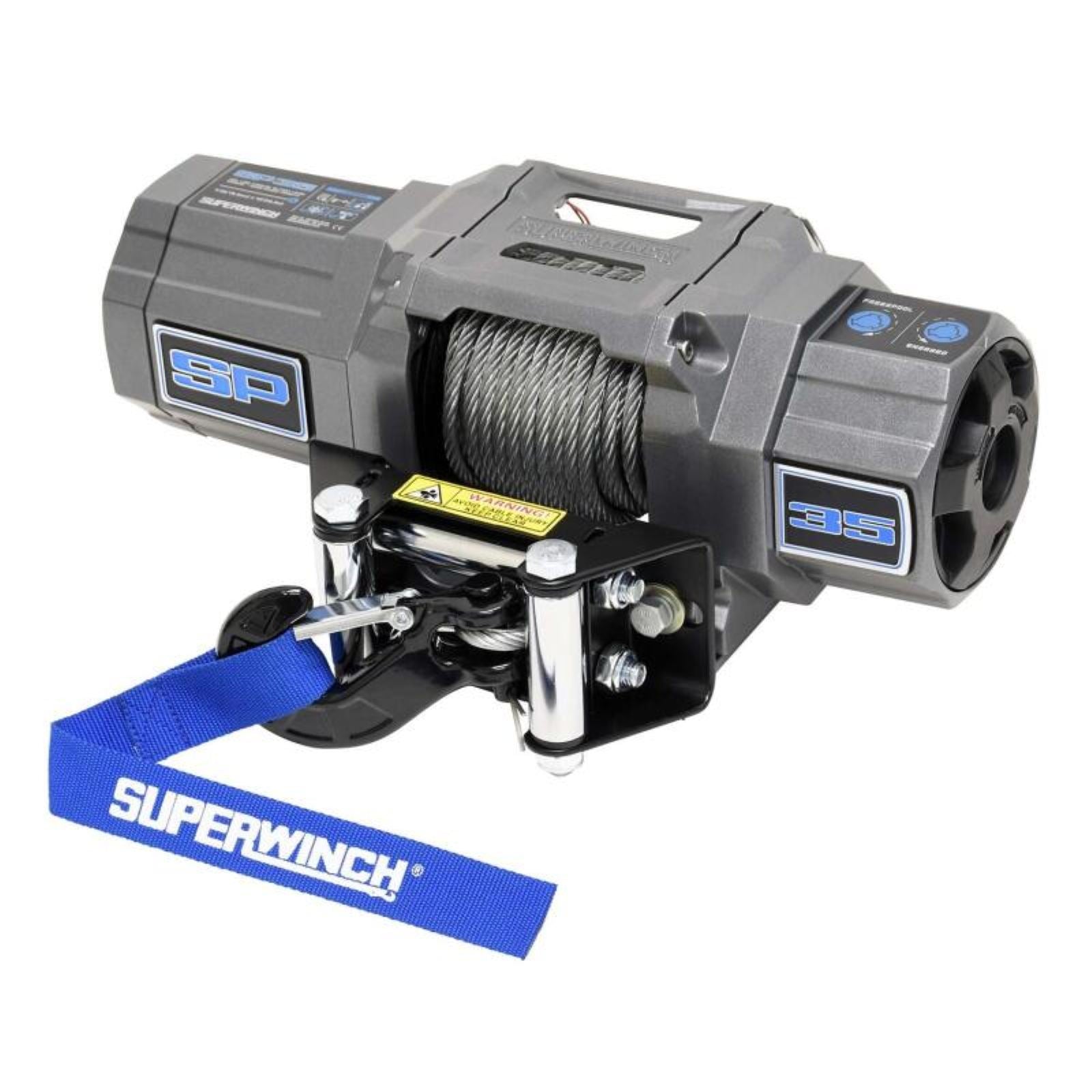 Super Winch 3500 LBS 12V DC 7/32" x 40' Steel Rope Roller Fairlead SP 35 Winch [MPN: 1135240]_2062910