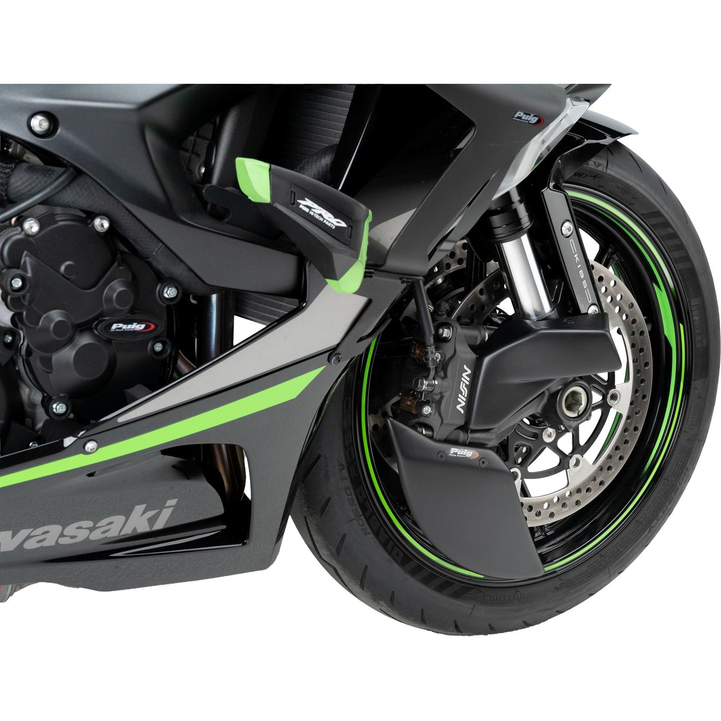 Puig Brake Cooler 2.0 Matte Black Compatible with Kawasaki [MPN: 22076J]_2074588