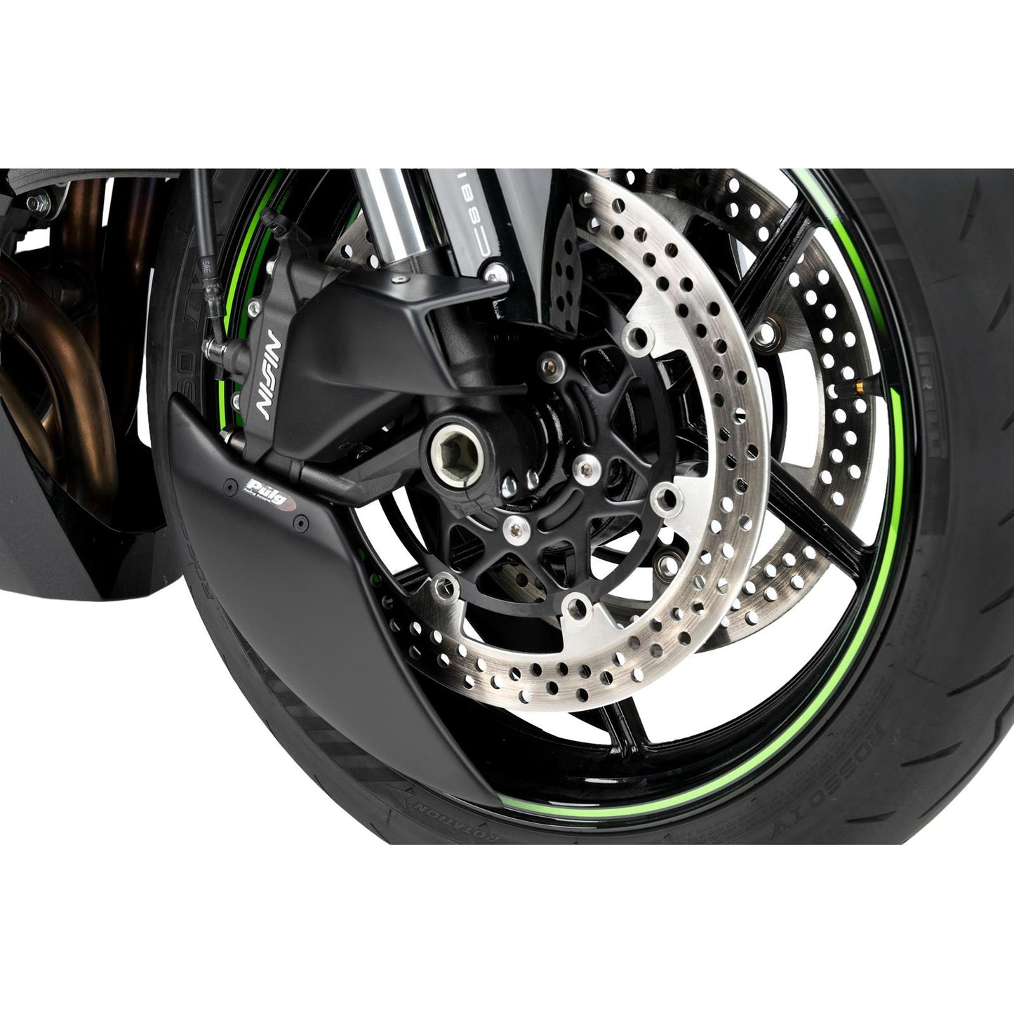 Puig Brake Cooler 2.0 Matte Black Compatible with Kawasaki [MPN: 22076J]_2074586