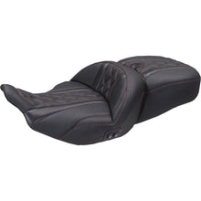 Mustang Motorcycle Products Heated Super Touring One Piece 2-Up Seat - Diamond for FLT/FLH '23-'25 [MPN: 89410AB]_2069686