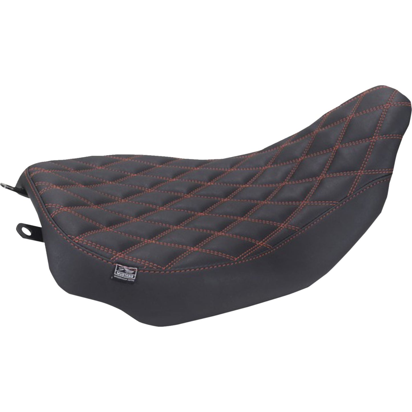 Mustang Motorcycle Products Runaround™ Solo Seat - Double Diamond - American Beauty Stitch fits FLT/FLH [MPN: 88020AB]_2069607