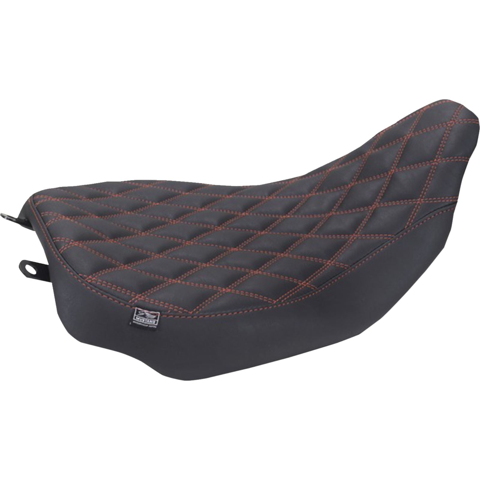 Mustang Motorcycle Products Runaround™ Solo Seat - Double Diamond - American Beauty Stitch fits FLT/FLH [MPN: 88020AB]_2069607