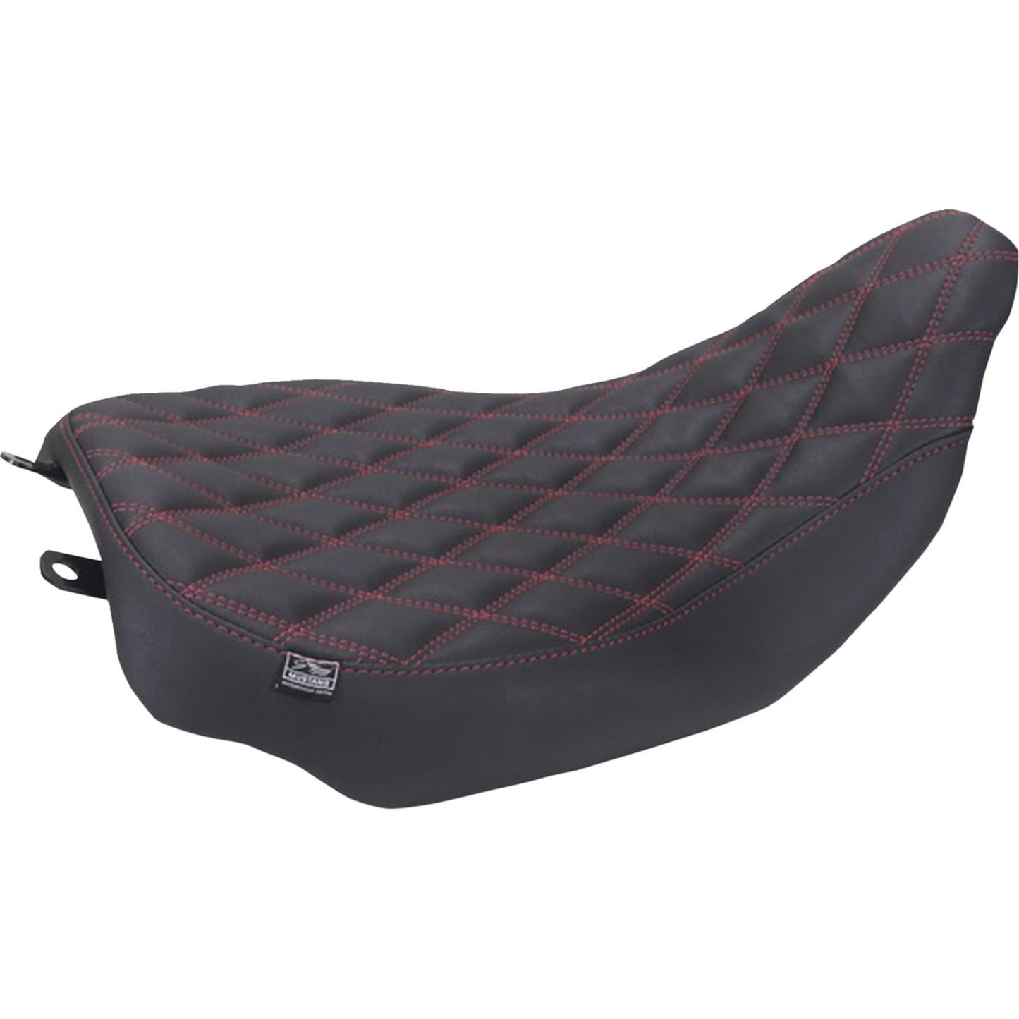 Mustang Motorcycle Products Runaround™ Solo Seat - Double Diamond - Dark Cherry Stitch fits FLT/FLH [MPN: 88020DC]_2069719