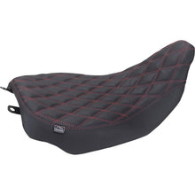 Mustang Motorcycle Products Runaround™ Solo Seat - Double Diamond - Dark Cherry Stitch fits FLT/FLH [MPN: 88020DC]_2069719