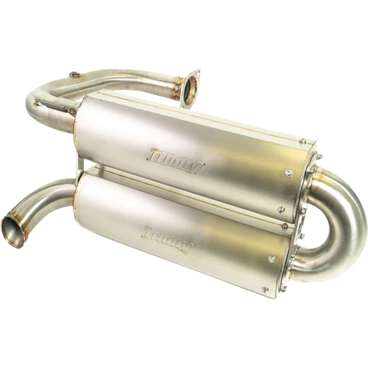 Trinity Racing Quiet Slip-On Muffler - Stainless Steel - Dual for Talon 1000R/X [MPN: TR-4198S]_2069580