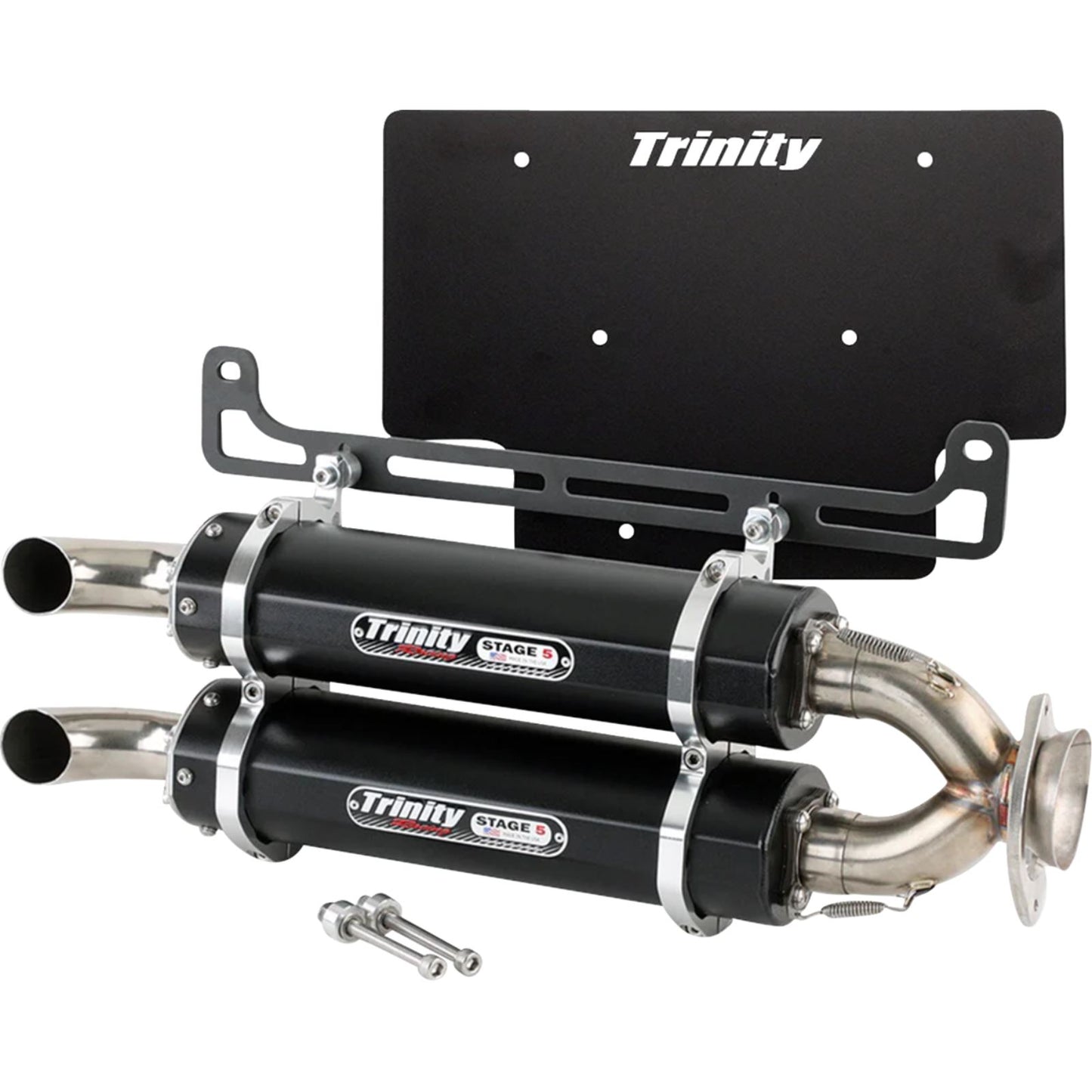 Trinity Racing Slip-On Muffler - Black - Dual for Xpedition [MPN: TR-4193S-BK]_2069604