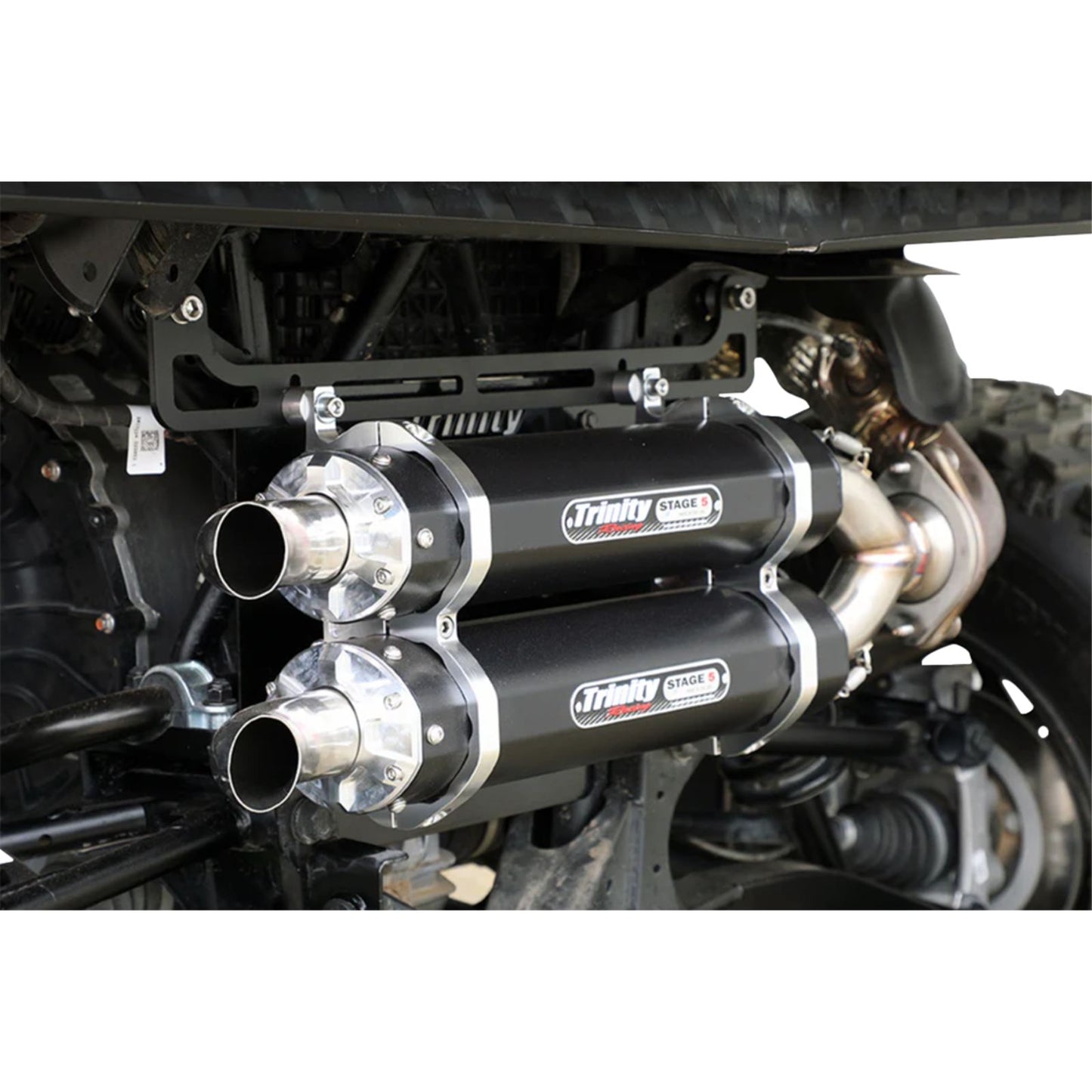 Trinity Racing Slip-On Muffler - Black - Dual for Xpedition [MPN: TR-4193S-BK]_2069605