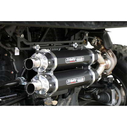 Trinity Racing Slip-On Muffler - Black - Dual for Xpedition [MPN: TR-4193S-BK]_2069605
